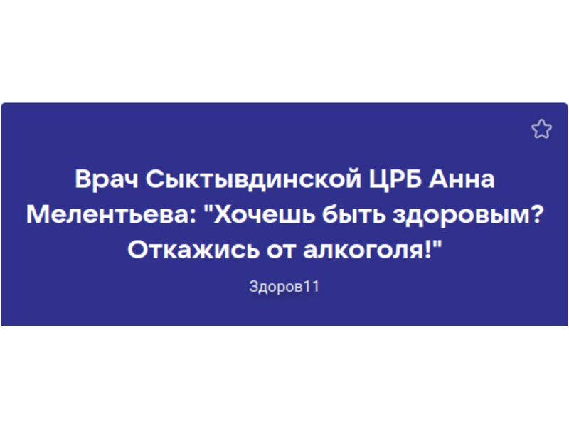 О мерах профилактики и отказа от спиртных напитков рассказала врач-нарколог Сыктывдинской ЦРБ Анна Мелентьева..